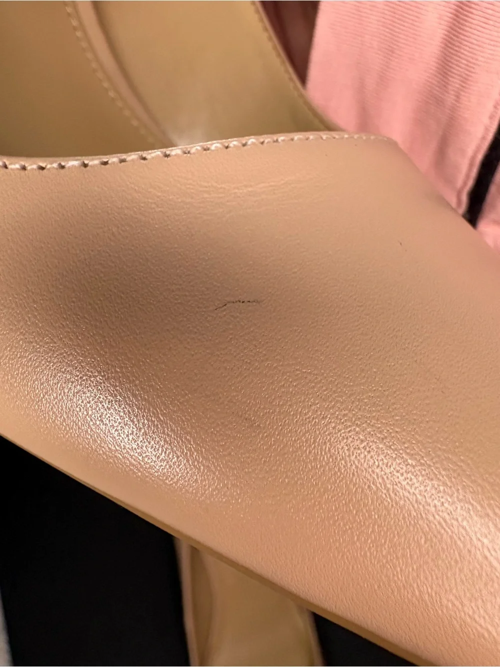 Michael Kors Alina Flex Nude Leather Pointed Toe Pumps 7.5